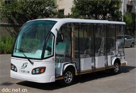  带雨帘11座电动观光游览车